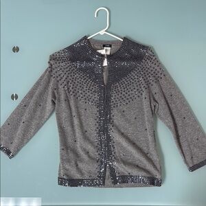 J. Crew Gray Embellished Blazer